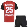 Virallinen Fanipaita + Shortsit Bayer 04 Leverkusen Exequiel Palacios 25 Kotipelipaita 2024-25 - Lasten